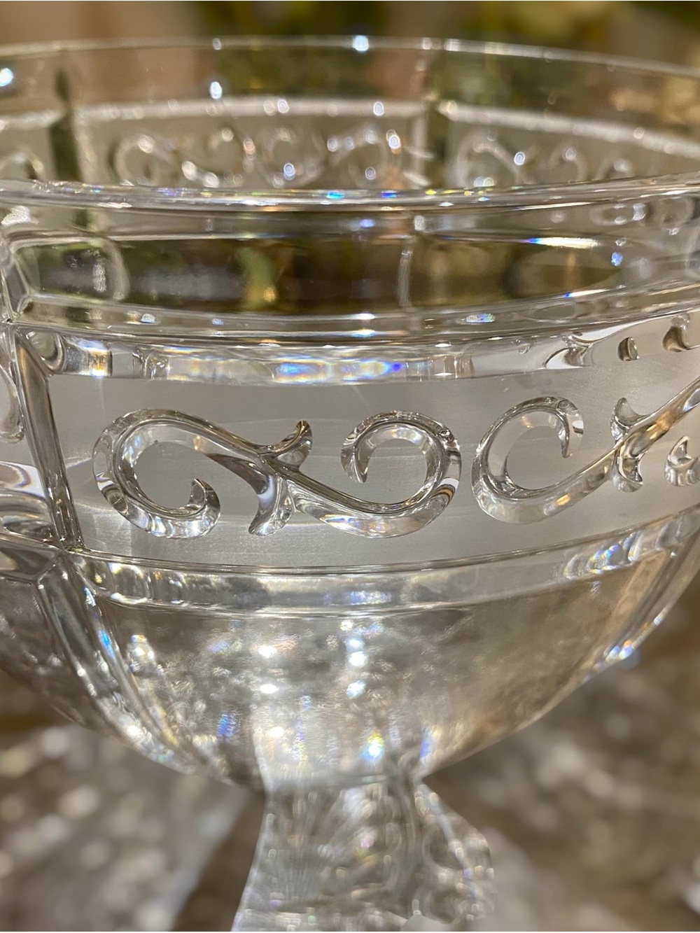 Vintage Marquis by Waterford Arabesque Crystal Fruit Bowl Signed - Picture 9 of 12